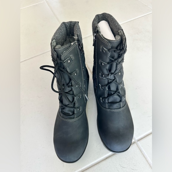 NIB. JBU BY JAMBU Summit Waterproof Boot Shoes Black 9W Lace up W Zipper - Picture 4 of 9